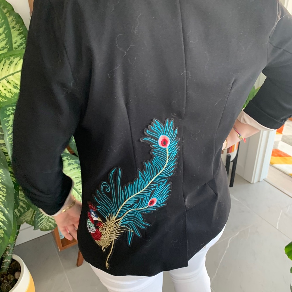 Custom Blazer Jacket With Peacock Patch - image 4